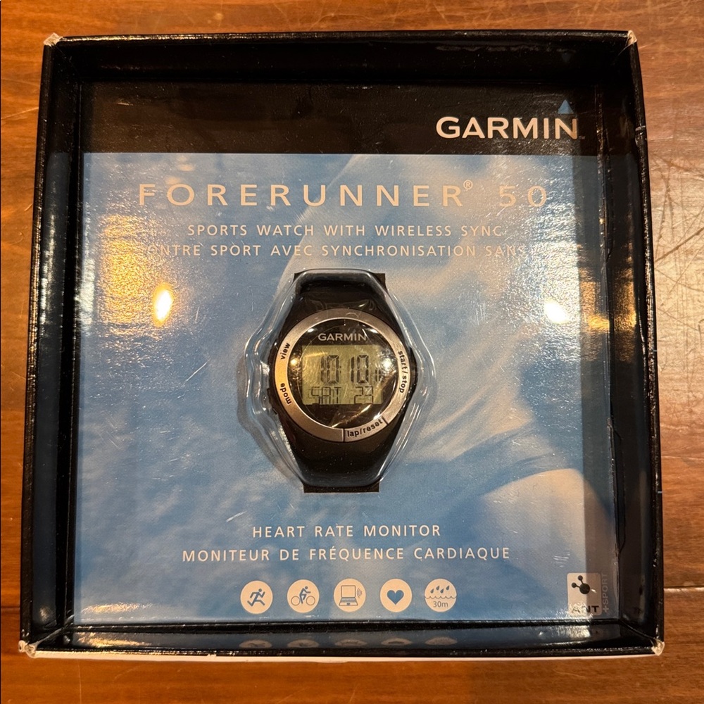 NIP Garmin Forerunner 50 Sports Watch Wireless Sync Heart Rate Monitor NEW Black